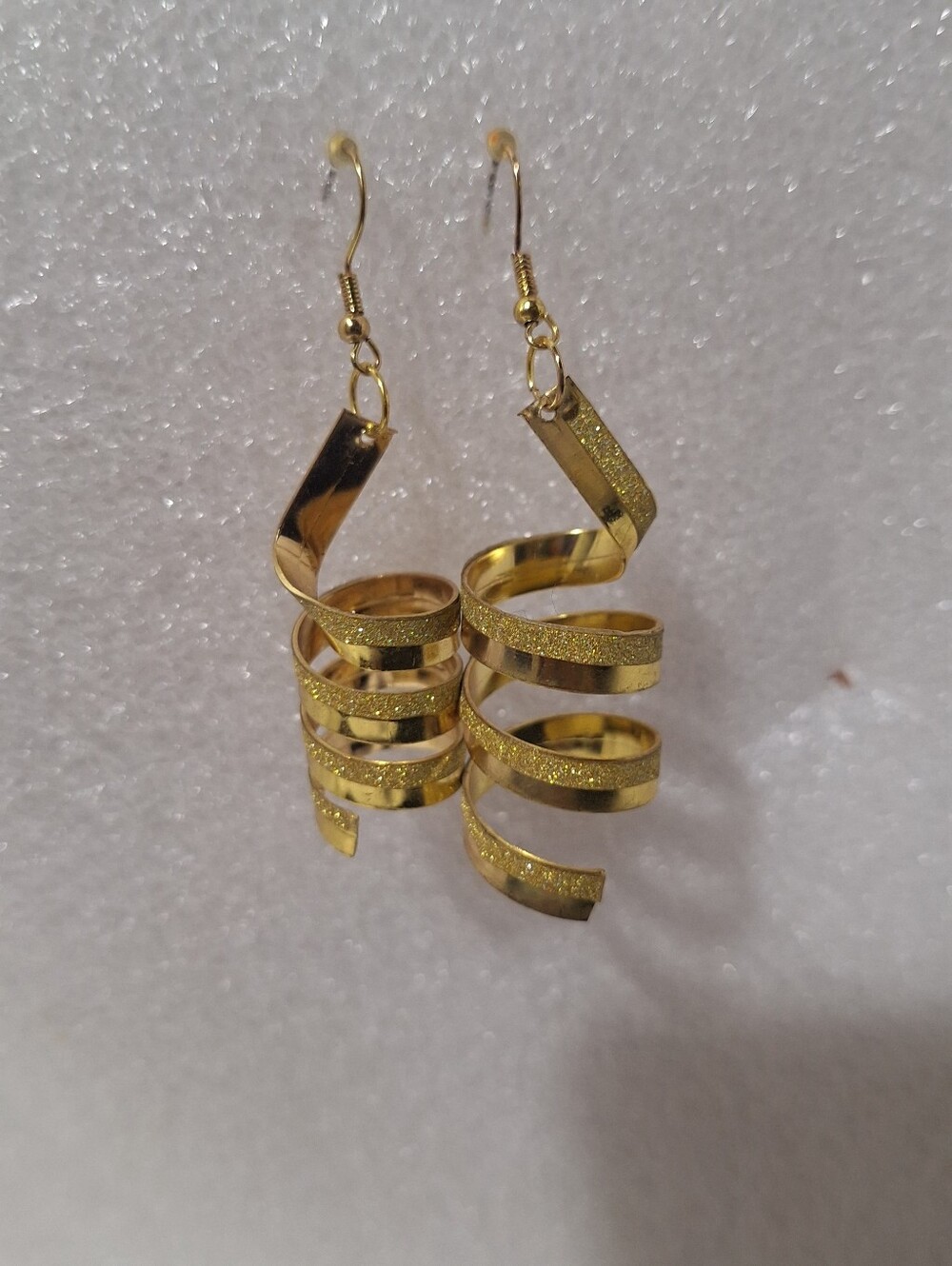 Gold Spiral Dangle Earrings - Women Jewelry
